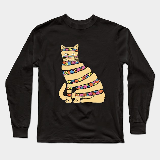 Cats in a cat Long Sleeve T-Shirt by popcornpunk